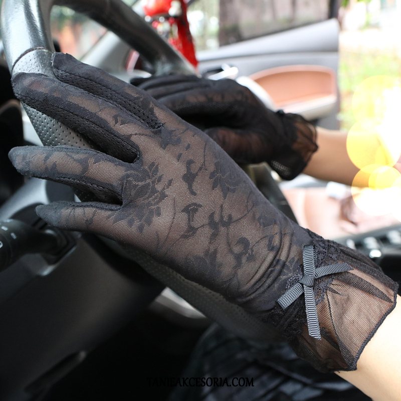 Damskie Rękawiczki Jazdy Ekran Dotykowy Dla Kierowców, Rękawiczki Motocykl Krótki Ochrona Przed Słońcem