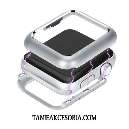 Etui Apple Watch Series 3 Metal Kreatywne Ochraniacz, Futerał Apple Watch Series 3 Tendencja Czarny Magnetyzm