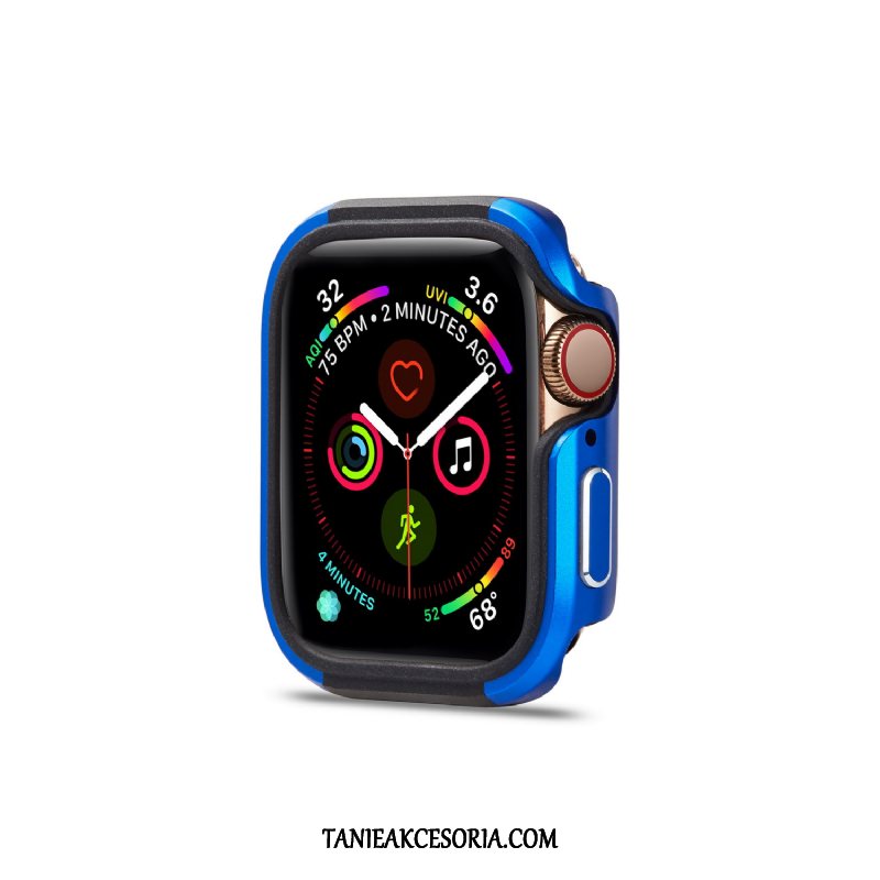 Etui Apple Watch Series 5 Niebieski Granica Metal, Obudowa Apple Watch Series 5 Trudno Ochraniacz Silikonowe