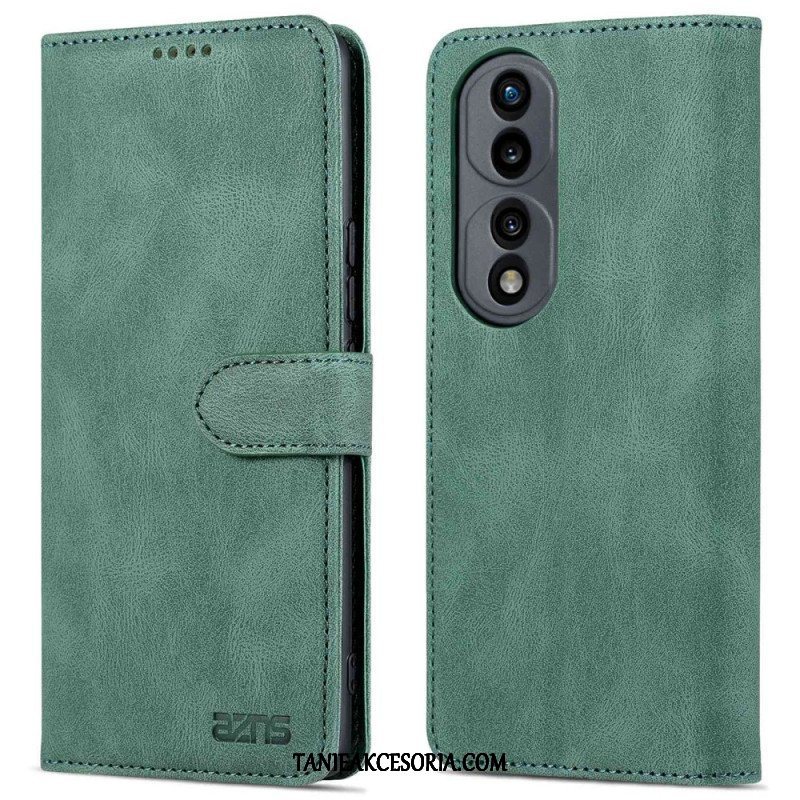 Etui Folio do Honor 70 Odsłonięte Szwy Z Efektem Skóry Azns