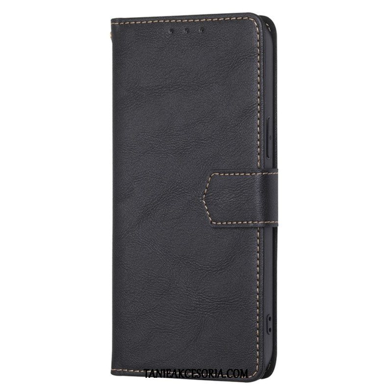 Etui Folio do Huawei Mate 50 Pro Skórzany Efekt Couture