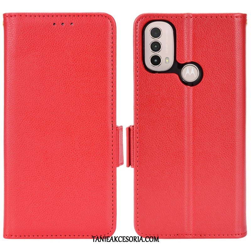 Etui Folio do Moto E40 / E30 / E20 Skórzany Futerał Flap Double Nowe Kolory