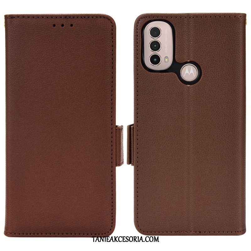 Etui Folio do Moto E40 / E30 / E20 Skórzany Futerał Flap Double Nowe Kolory