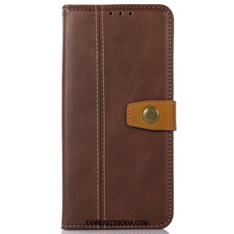 Etui Folio do Moto G73 5G Taśma Tapicerska