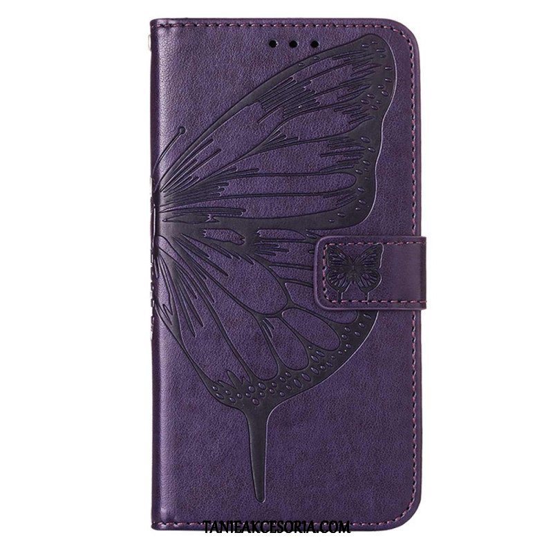 Etui Folio do OnePlus Nord CE 3 Lite 5G Motyl Ze Smyczą