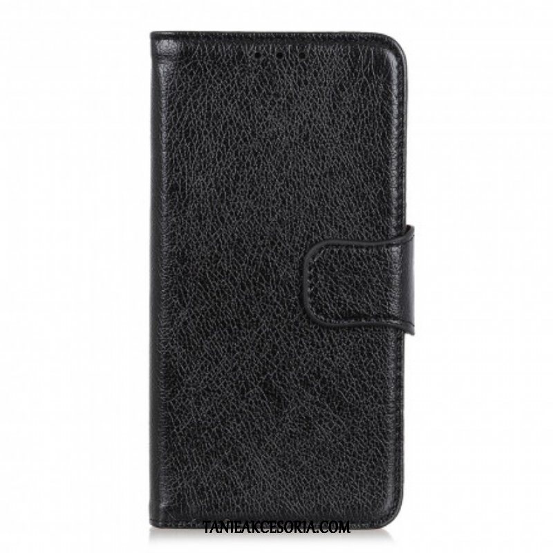 Etui Folio do Oppo A54 5G / A74 5G Dwoina Skóry Nappa