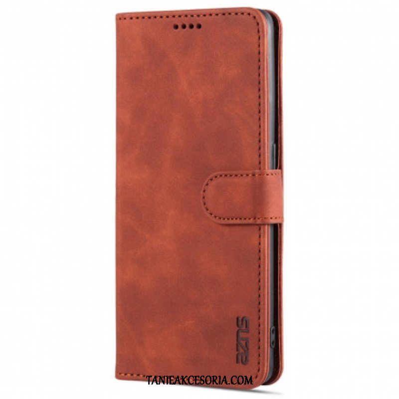 Etui Folio do Oppo Reno 6 5G Efekt Skóry Azns