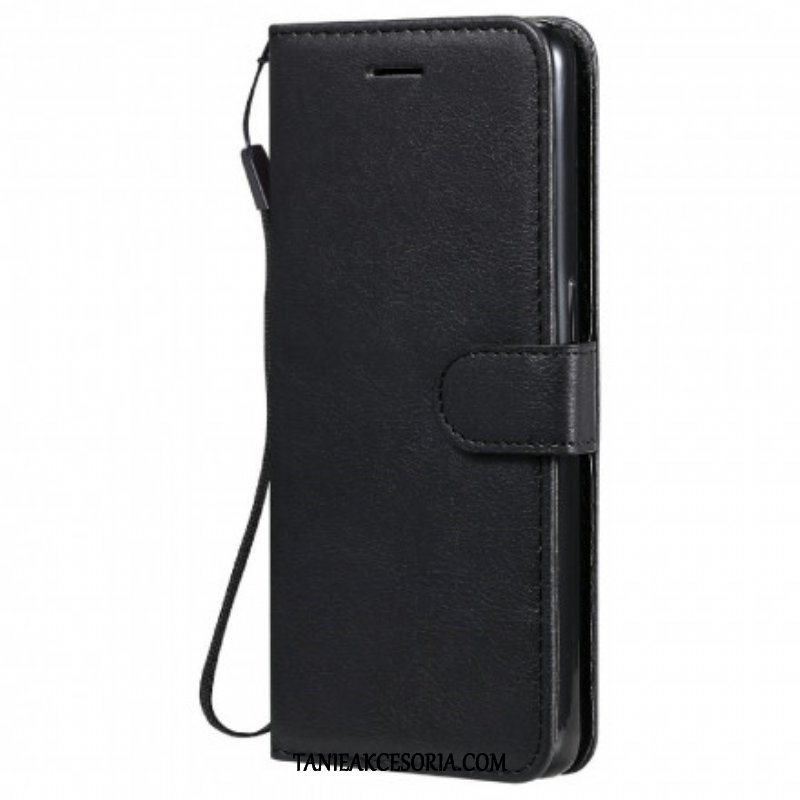 Etui Folio do Oppo Reno 6 5G z Łańcuch Solid Color Series Strappy