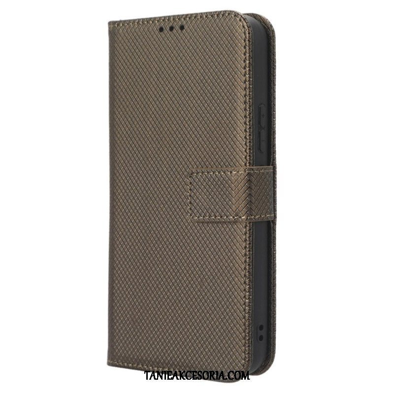 Etui Folio do Samsung Galaxy A54 5G z Łańcuch Styl Z Paskami