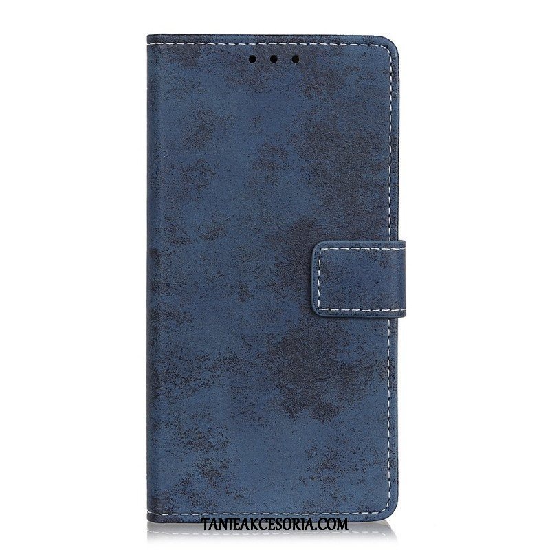 Etui Folio do Samsung Galaxy S22 Ultra 5G Efekt Skóry Vintage