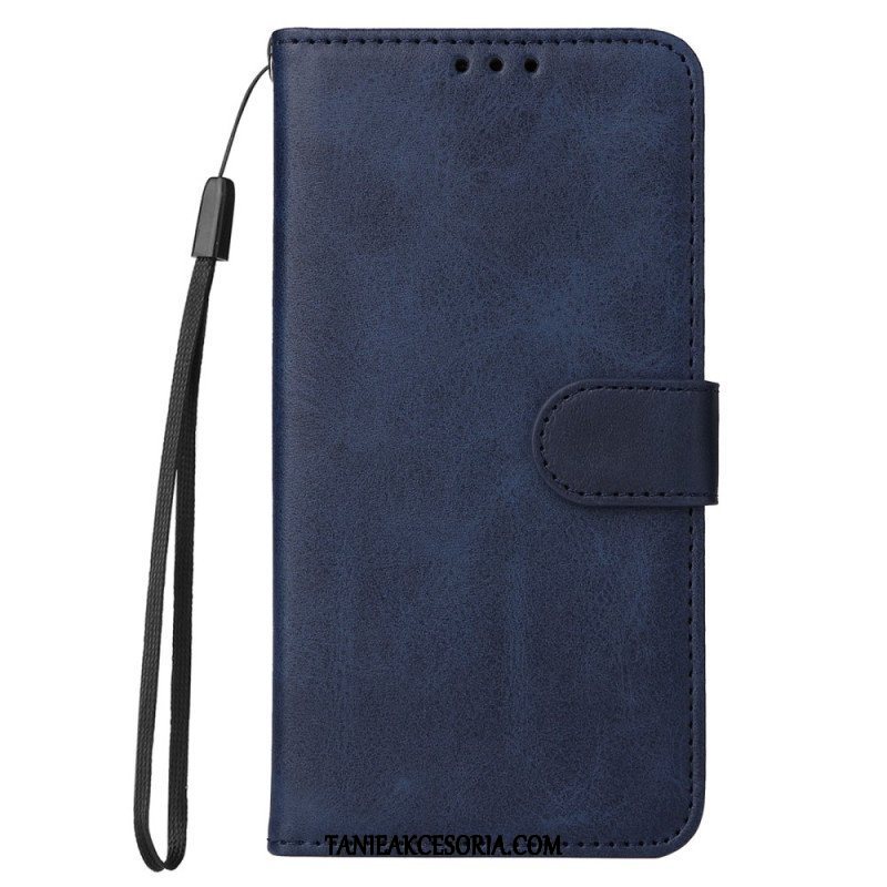 Etui Folio do Xiaomi Redmi Note 12 Pro Plus z Łańcuch Zwykły Z Paskiem