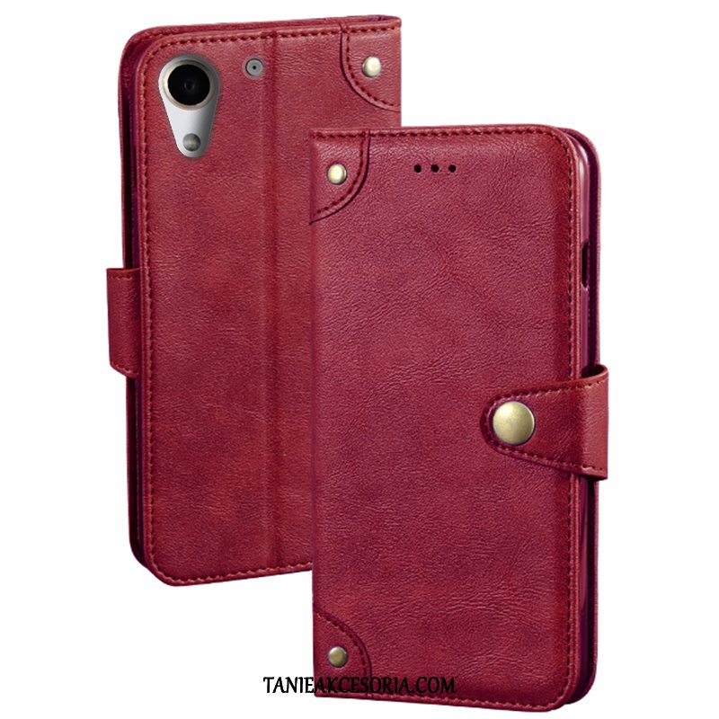 Etui Htc Desire 728 Czerwony Ochraniacz Skórzany Futerał, Obudowa Htc Desire 728 Portfel Karta Kreatywne