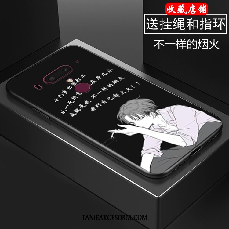 Etui Htc U12+ Czarny Telefon Komórkowy Silikonowe, Obudowa Htc U12+ Osobowość Wiszące Ozdoby Kolor