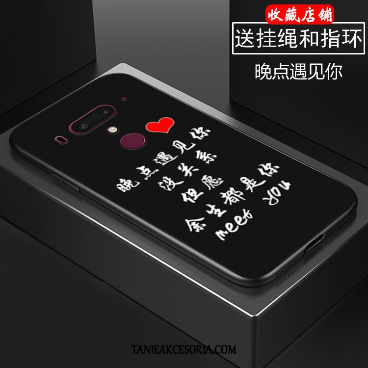 Etui Htc U12+ Czarny Telefon Komórkowy Silikonowe, Obudowa Htc U12+ Osobowość Wiszące Ozdoby Kolor