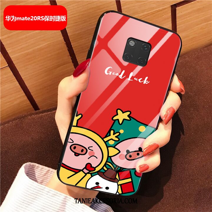 Etui Huawei Mate 20 Rs Silikonowe Szkło Trudno, Obudowa Huawei Mate 20 Rs Czerwony Piękny Boże Narodzenie