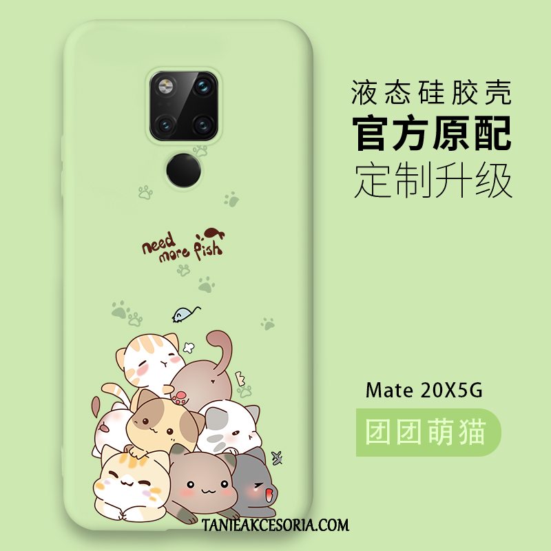 Etui Huawei Mate 20 X (5g) Kreskówka Kreatywne Zakochani, Obudowa Huawei Mate 20 X (5g) Ochraniacz Proste Zielony