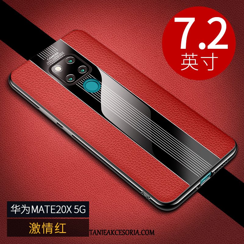 Etui Huawei Mate 20 X (5g) Telefon Komórkowy Skóra Tendencja, Futerał Huawei Mate 20 X (5g) Czarny Ochraniacz Miękki