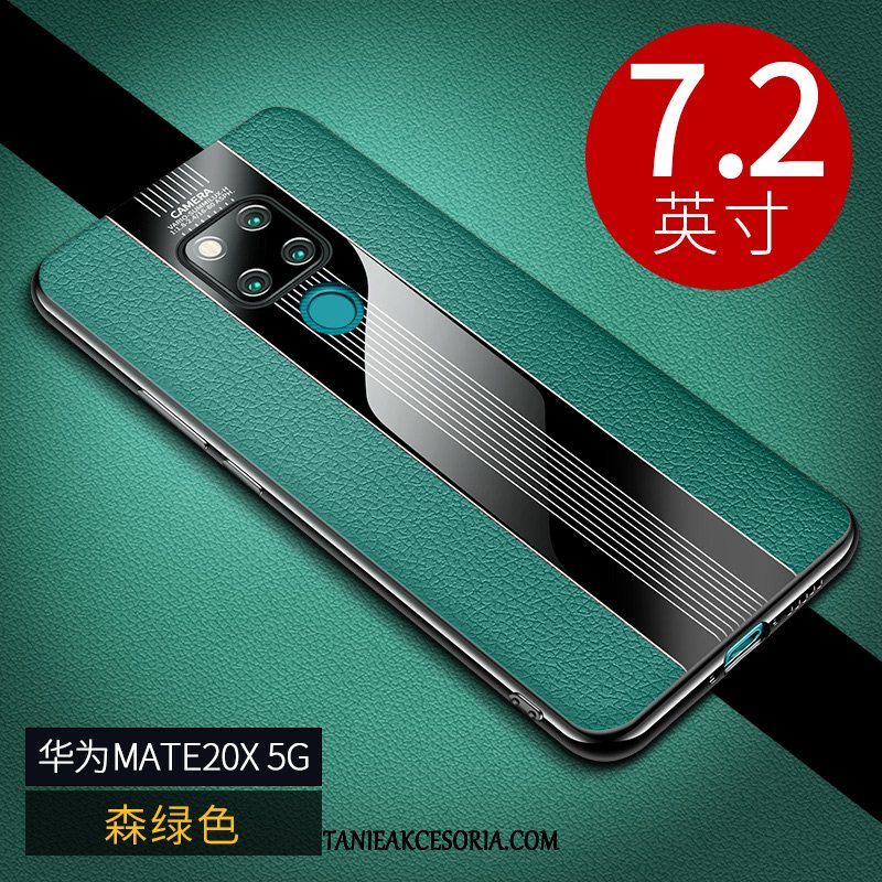 Etui Huawei Mate 20 X (5g) Telefon Komórkowy Skóra Tendencja, Futerał Huawei Mate 20 X (5g) Czarny Ochraniacz Miękki