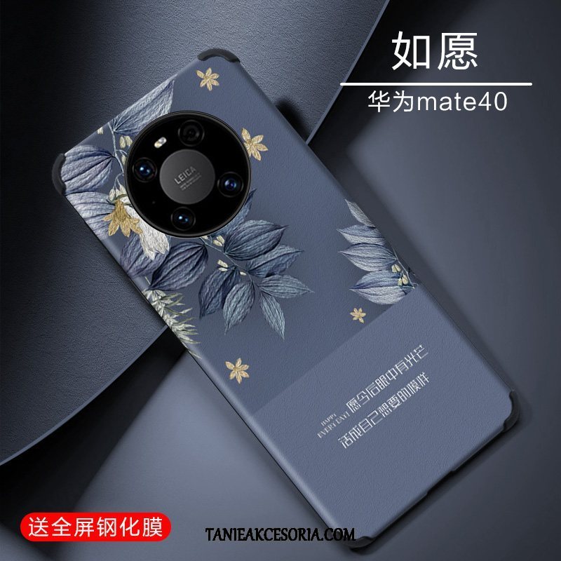 Etui Huawei Mate 40 All Inclusive Osobowość Silikonowe, Futerał Huawei Mate 40 Relief Telefon Komórkowy Niebieski