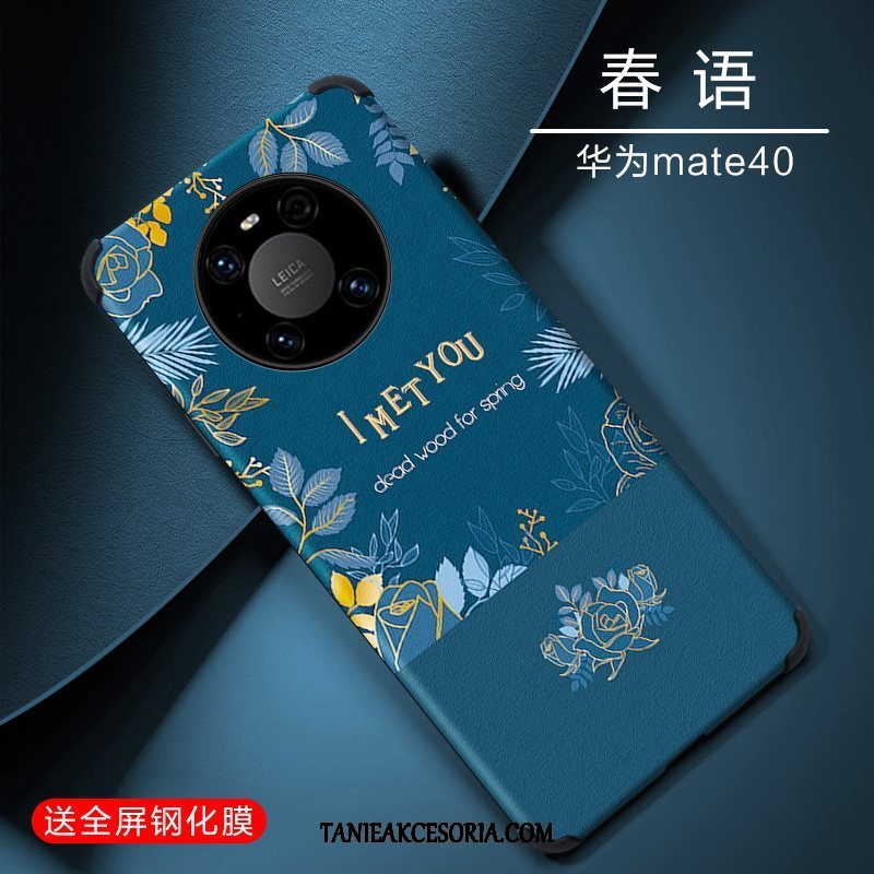 Etui Huawei Mate 40 All Inclusive Osobowość Silikonowe, Futerał Huawei Mate 40 Relief Telefon Komórkowy Niebieski