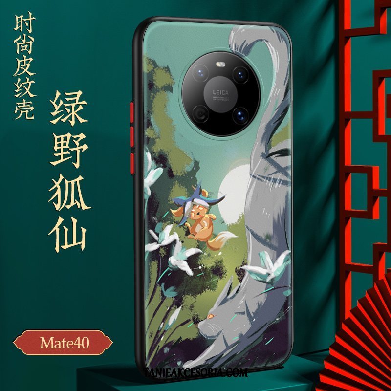 Etui Huawei Mate 40 Anti-fall Zielony Wysoki Koniec, Futerał Huawei Mate 40 Ochraniacz Modna Marka All Inclusive