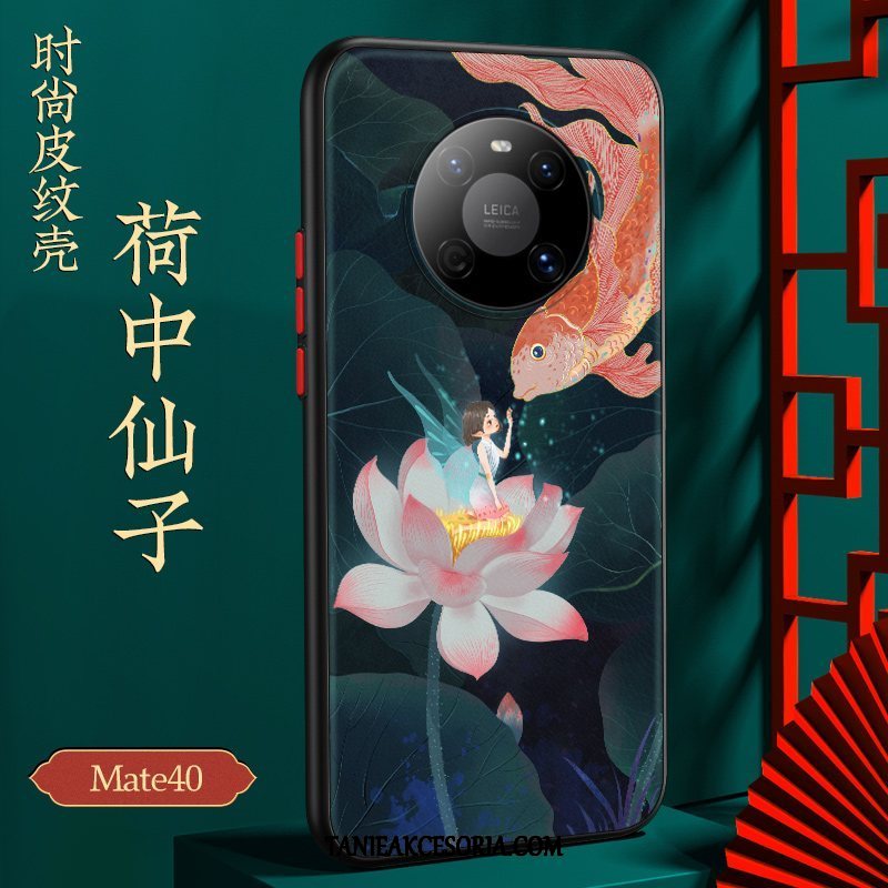 Etui Huawei Mate 40 Anti-fall Zielony Wysoki Koniec, Futerał Huawei Mate 40 Ochraniacz Modna Marka All Inclusive