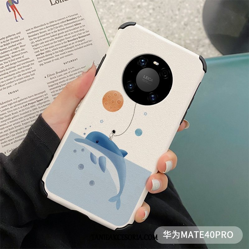 Etui Huawei Mate 40 Pro Miękki Wzór Biały, Obudowa Huawei Mate 40 Pro Ochraniacz Silikonowe Nowy