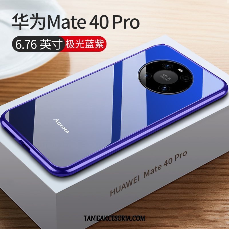 Etui Huawei Mate 40 Pro Ochraniacz Granica Czerwony Netto, Obudowa Huawei Mate 40 Pro Metal Szkło Nowy