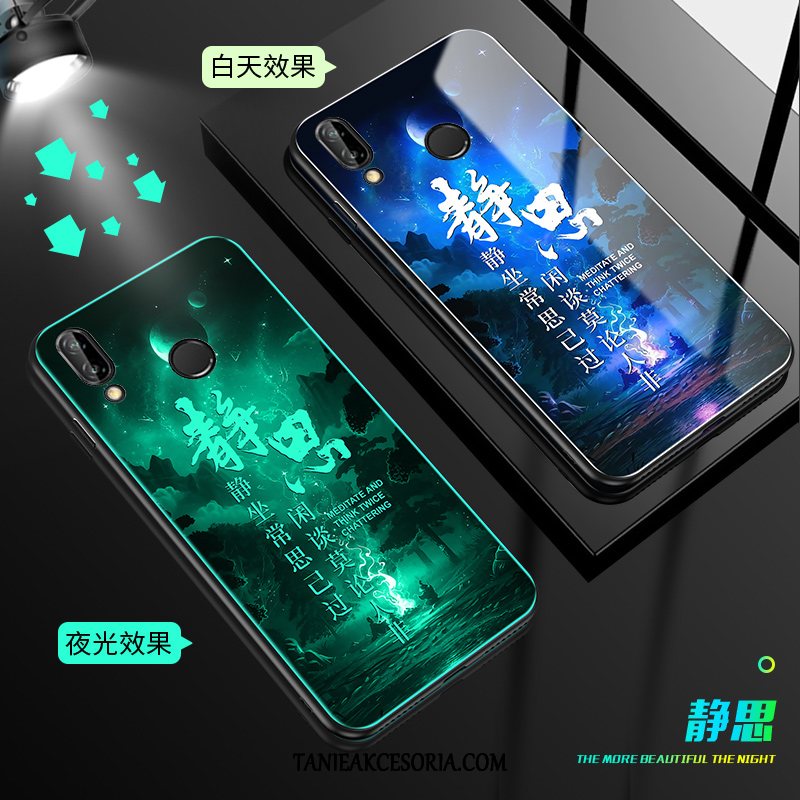 Etui Huawei P Smart 2019 Telefon Komórkowy Świecące Czerwony Netto, Futerał Huawei P Smart 2019 Anti-fall Ochraniacz Tendencja