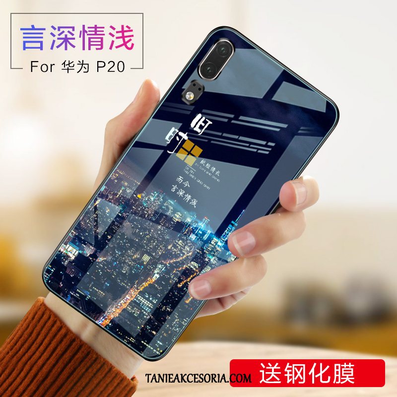 Etui Huawei P20 Telefon Komórkowy Ochraniacz Szkło, Futerał Huawei P20 Anti-fall Purpurowy Silikonowe
