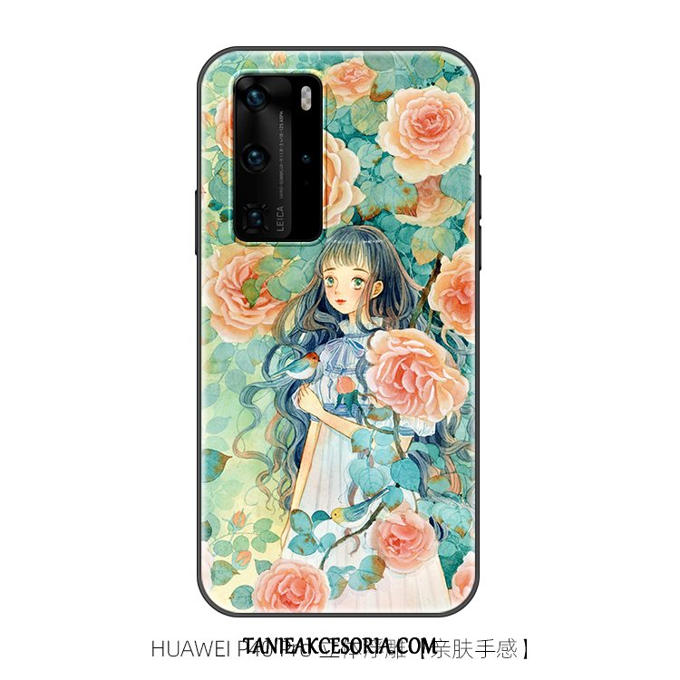 Etui Huawei P40 Pro Piękny Kreatywne Nubuku, Pokrowce Huawei P40 Pro Niebieski Oryginalny Czerwony Netto