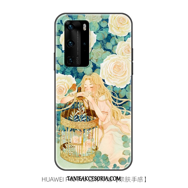 Etui Huawei P40 Pro Piękny Kreatywne Nubuku, Pokrowce Huawei P40 Pro Niebieski Oryginalny Czerwony Netto