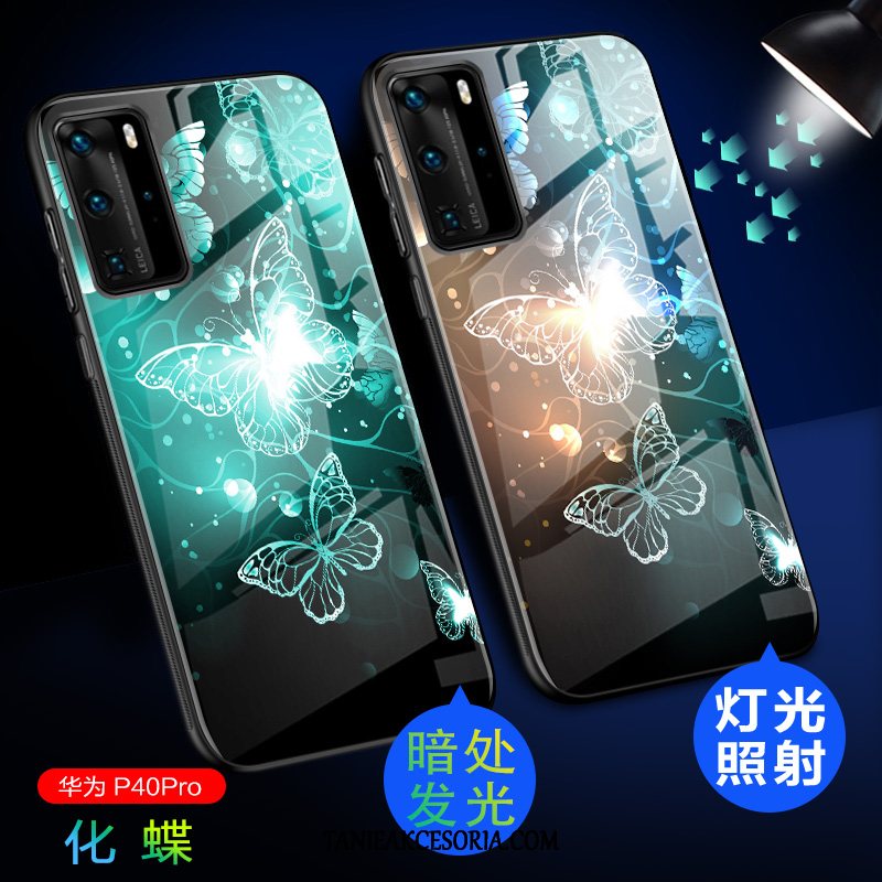 Etui Huawei P40 Pro Telefon Komórkowy All Inclusive Szkło, Obudowa Huawei P40 Pro Kreatywne Jasny Niebieski Świecące