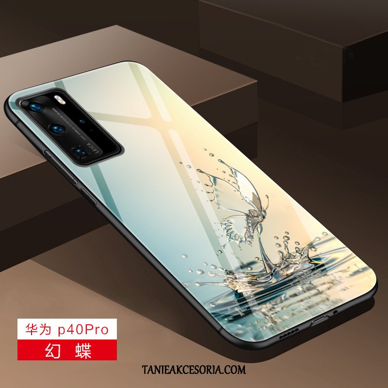 Etui Huawei P40 Pro Telefon Komórkowy All Inclusive Szkło, Obudowa Huawei P40 Pro Kreatywne Jasny Niebieski Świecące