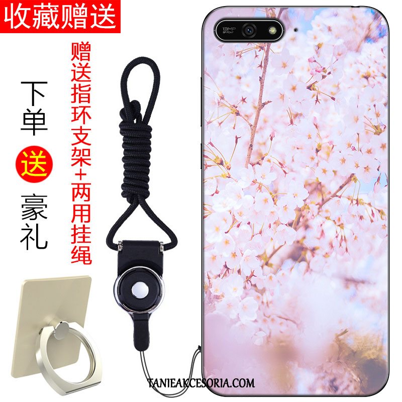 Etui Huawei Y6 2018 Czarny Silikonowe Telefon Komórkowy, Obudowa Huawei Y6 2018 Anti-fall Świeży
