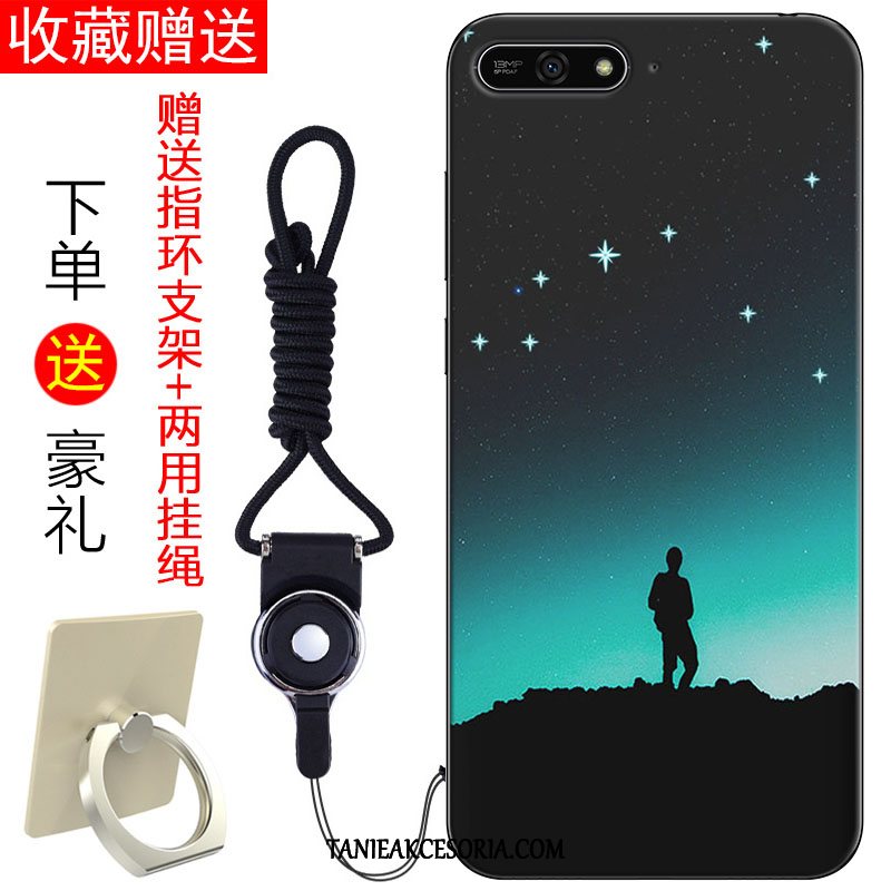 Etui Huawei Y6 2018 Czarny Silikonowe Telefon Komórkowy, Obudowa Huawei Y6 2018 Anti-fall Świeży