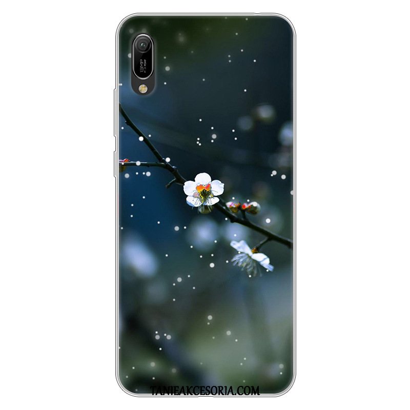 Etui Huawei Y6 2019 Anti-fall Ochraniacz Kreskówka, Obudowa Huawei Y6 2019 Kreatywne Ciemno Niebieski Telefon Komórkowy