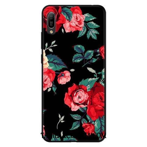 Etui Huawei Y6 2019 Żółty Ochraniacz Miękki, Pokrowce Huawei Y6 2019 Telefon Komórkowy Anti-fall Czarny