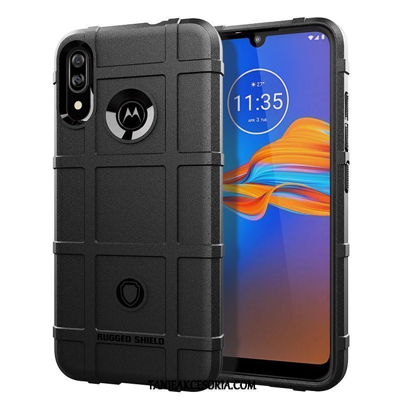 Etui Moto E6 Plus Czarny Miękki Anti-fall, Pokrowce Moto E6 Plus Ochraniacz Silikonowe All Inclusive