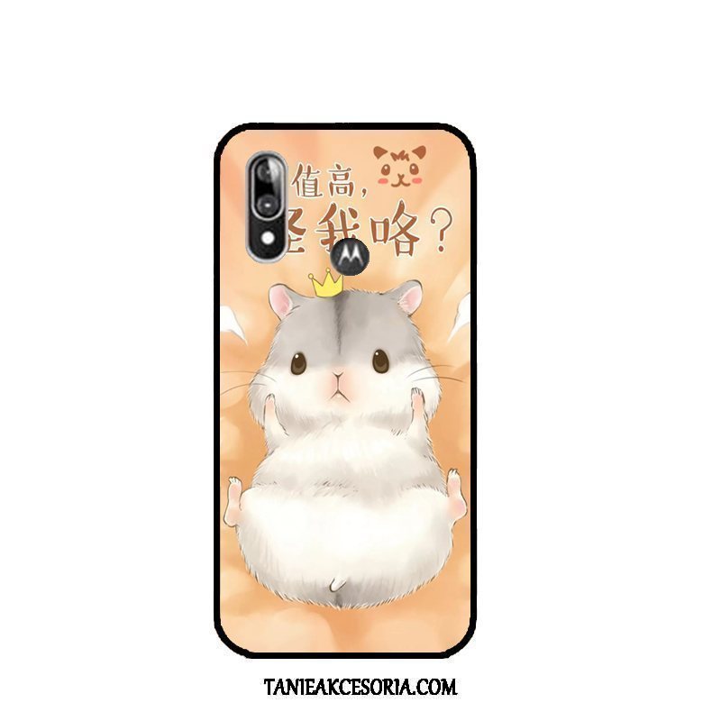 Etui Moto E6 Plus Czerwony Osobowość Silikonowe, Obudowa Moto E6 Plus Miękki Telefon Komórkowy Kreskówka