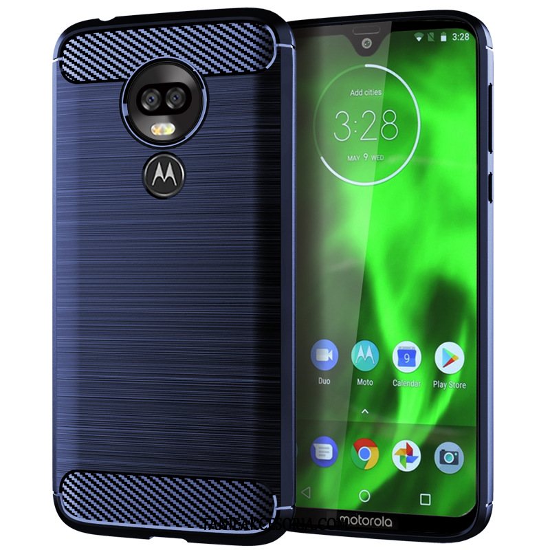 Etui Moto G7 Plus Miękki Czerwony Ochraniacz, Obudowa Moto G7 Plus Silikonowe Anti-fall Jedwab