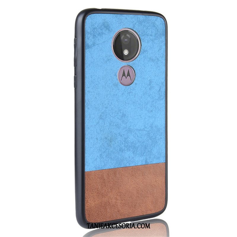 Etui Moto G7 Power Czarny Skóra Ochraniacz, Pokrowce Moto G7 Power Telefon Komórkowy Mieszane Kolory Denim