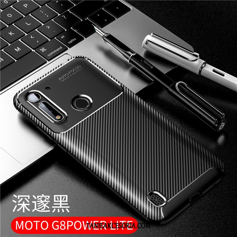 Etui Moto G8 Power Lite Nubuku Silikonowe All Inclusive, Obudowa Moto G8 Power Lite Miękki Biznes Nowy