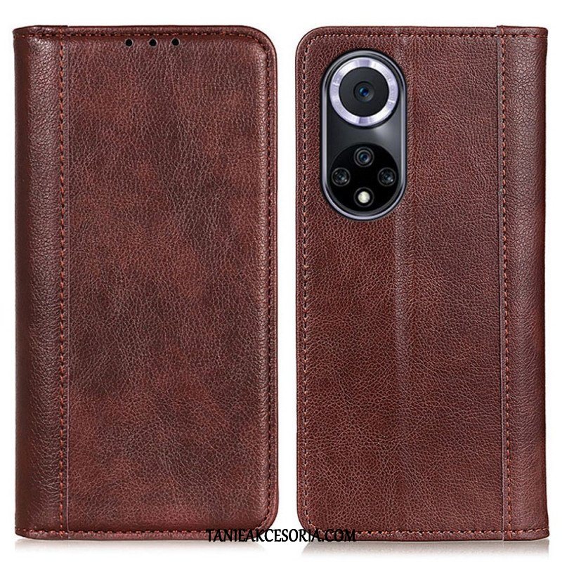 Etui Na Telefon do Honor 50 Etui Folio Elegancka Dwoina Skóry Liczi