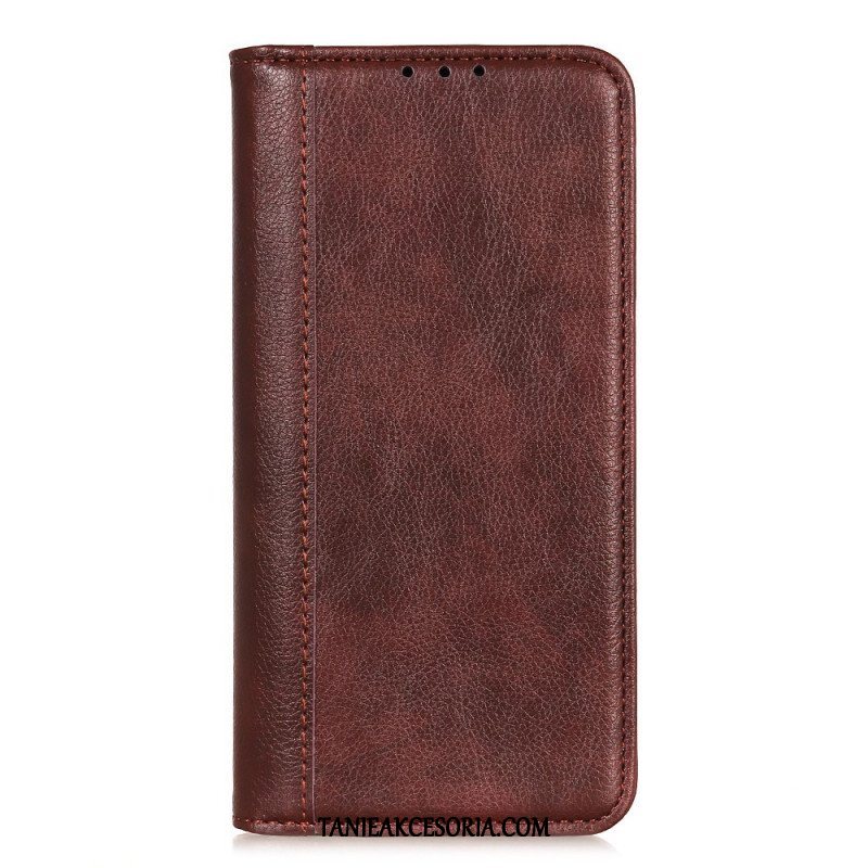 Etui Na Telefon do Honor 50 Lite Etui Folio Elegancka Dwoina Skóry Liczi