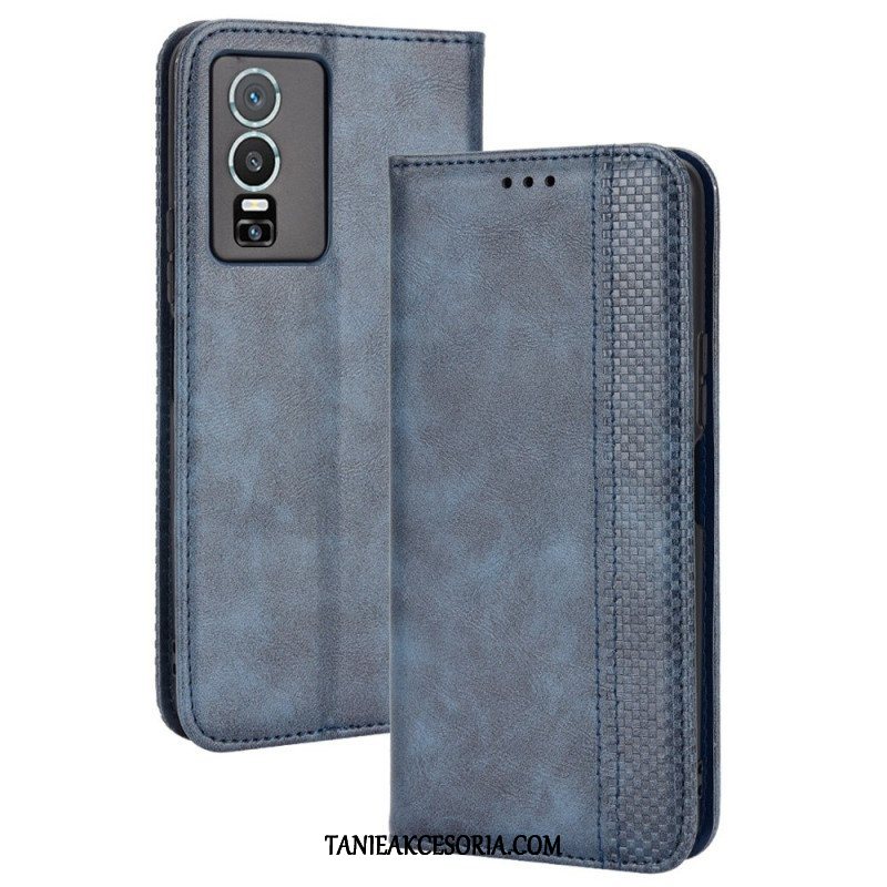 Etui Na Telefon do Vivo Y76 5G Etui Folio Stylizowany Skórzany Styl