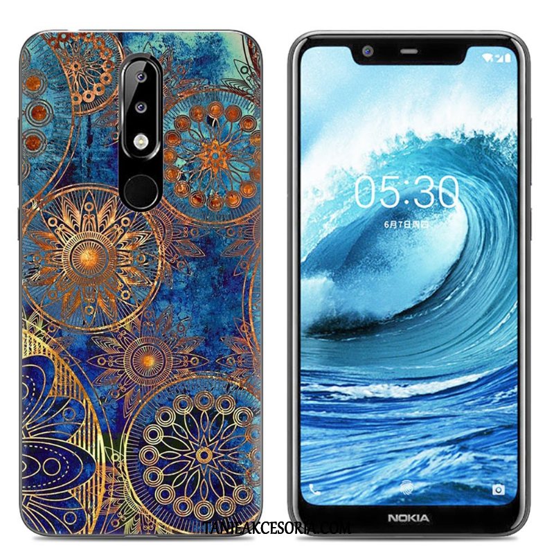 Etui Nokia 5.1 Plus Miękki Kreatywne Tendencja, Obudowa Nokia 5.1 Plus Czerwony Netto Kolor Silikonowe