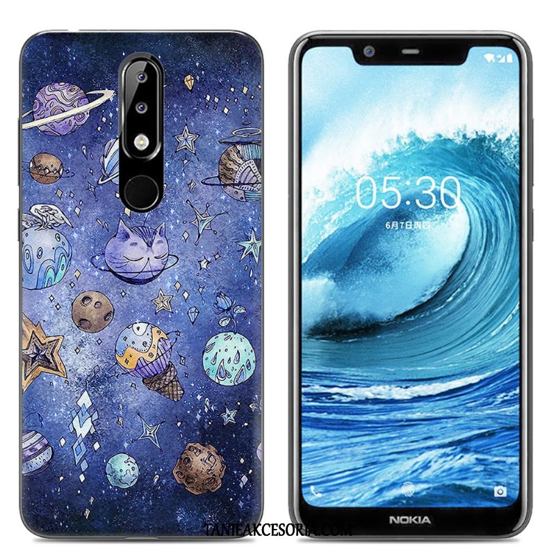 Etui Nokia 5.1 Plus Miękki Kreatywne Tendencja, Obudowa Nokia 5.1 Plus Czerwony Netto Kolor Silikonowe