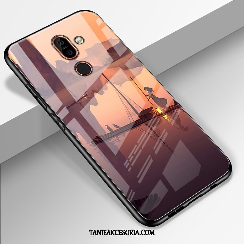 Etui Nokia 7 Plus Telefon Komórkowy Ochraniacz Szkło, Futerał Nokia 7 Plus Anti-fall Różowe Dostosowane