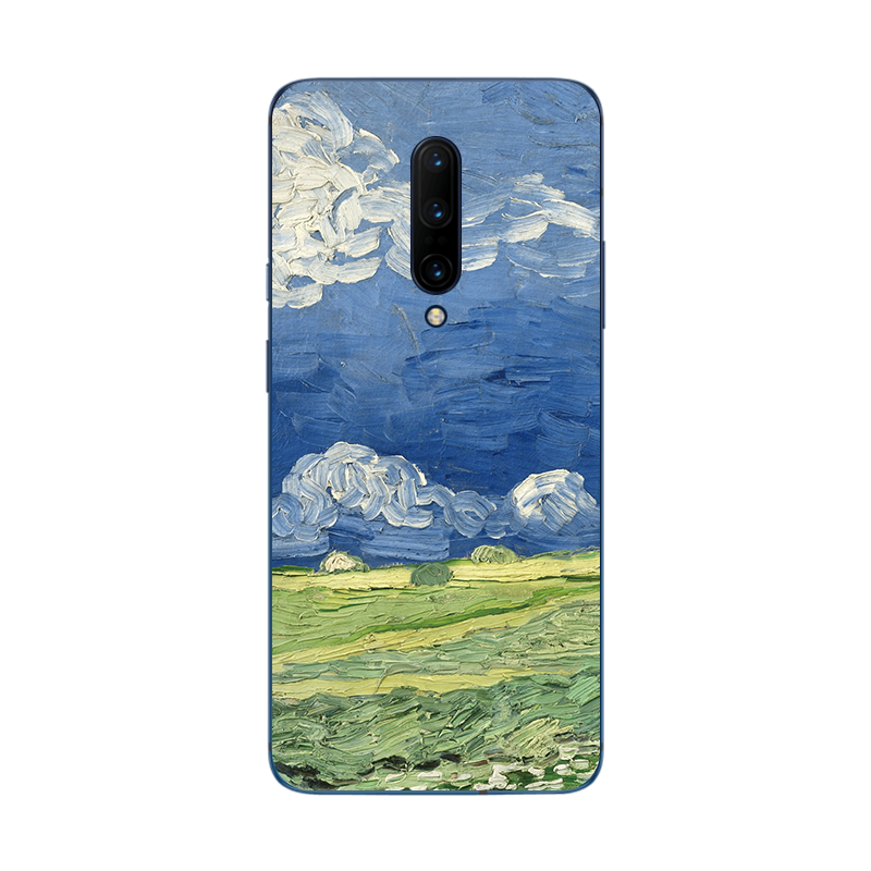 Etui Oneplus 7 Pro Niebieski Vintage Miękki, Pokrowce Oneplus 7 Pro Ochraniacz Sztuka Obraz Olejny